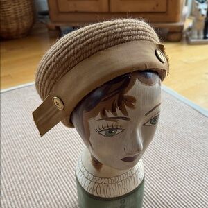 Everitt Vintage Knit Hat- 1950’s- Camel Color